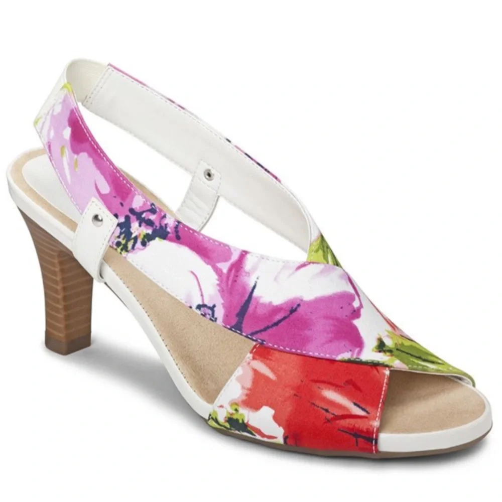 Aerosoles Floral Rewrote Canvas Slingback